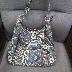 Vera Bradley Retired Slate Blooms Shoulder Bag